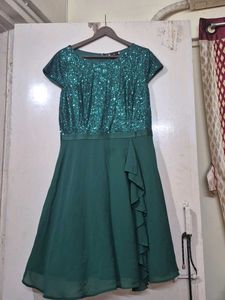 Emerald Sequin Party Dress