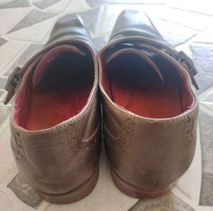 100% Genuine Leather Monk Shoes-Ruosh