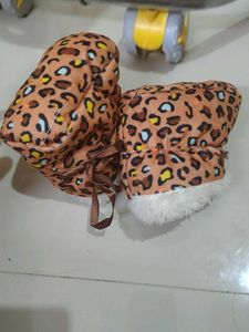 Cute Leopard Print Baby Booties