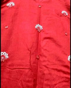 Maroon Embroidered Kurti ❤️
