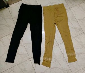 Golden And Black Pants