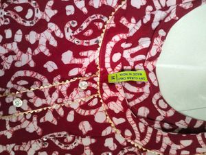 Reddish Maroon Straight Kurti