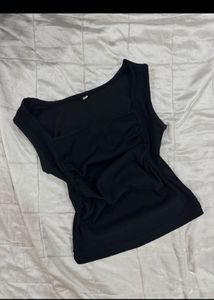 BLACK SQUARE NECK TOP BY LITTLEBOX