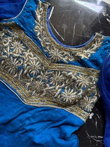 Blue Embroidered Kurta Set