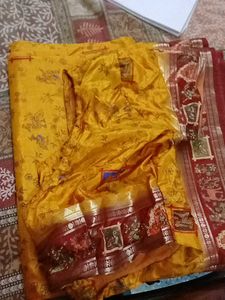Yellow &amp; Red Saree