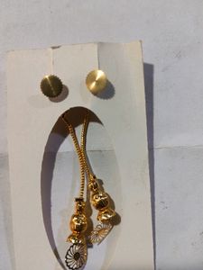 Latkan Jumki  With gold Polish