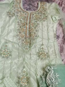 Mint Green Embellished Pakistani Suit