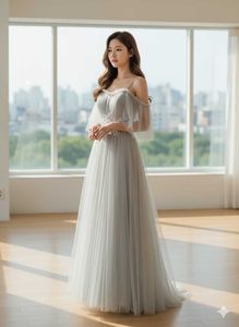 Elegant Grey Gown