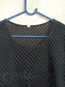 PLUS SIZE See-through Top Sheer Sleeveless