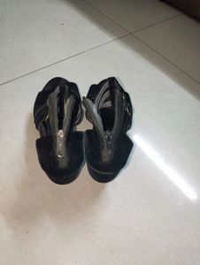 Black Velvet Wedges