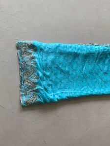 Lovely Blue sari with overall Badla