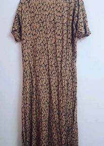 Brown Print Night Gown