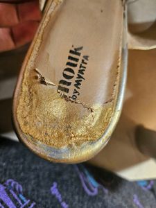 Gold Ethnic Heels
