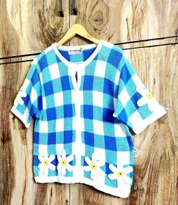 Blue Designer Sweater Size-38