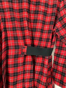 Red check dress