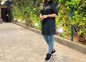 Black Button-Down Tunic