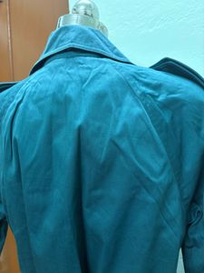 Luxury Teal Trench Coat