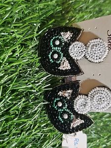 Hand Made Black Earing