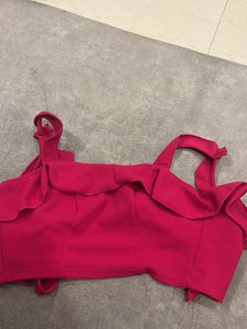 Ruffled Backless Top
