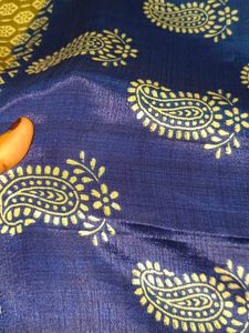 Silk Paisley Print Saree