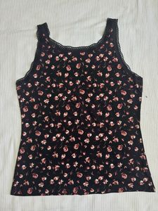 Black Floral Camisole