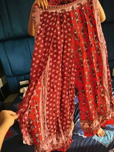 Red Boho Print Wide Leg palazzo..
