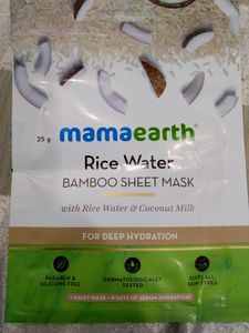 Mama Earth Coco And Rice Water Bamboo Sheet Mask