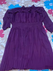 Combo Midi Length Frock With Belt