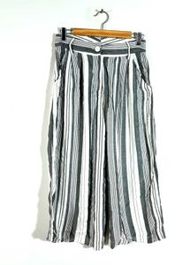 Grey Striped Casul Bottom For Women's