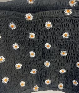 Black Floral Puff Sleeve Top – Stretchable &amp; Comfo