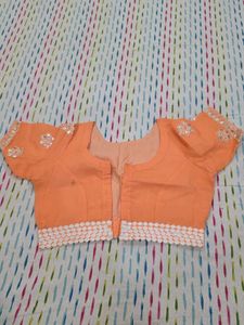Peach Embroidered Blouse