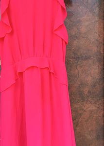 Trendy Back Open Ruffle Dress FREE Delivery