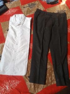 white shirt 👕 and black pant