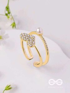 Anti tarnish Pearl Heart Ring