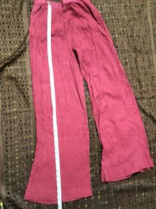 Red Plazzo With Pocket