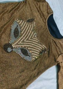 Fox Embellished Top