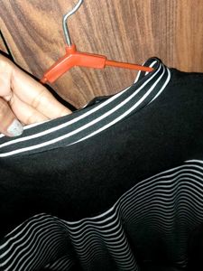 Striped Cold Shoulder Top