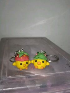 Clay Duck Keychain Handmade