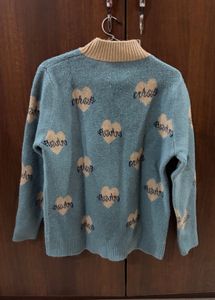 Cute Heart Pattern Knit Sweater