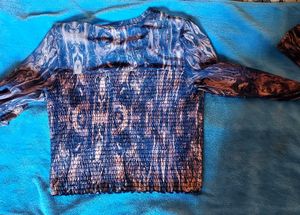 Unique Patterned Long Sleeve Top