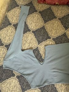Cut Out Blue Bodycon Dress
