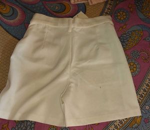 White High-Waisted Shorts