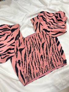 Pink &amp; Black Animal Print Dress