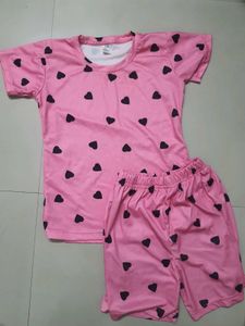 Cute Pj Set | Night Suit | Hearts Pyjama | Nigh Dr