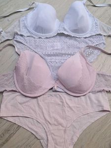 combo Of Four Imported Fabric Bra N Panty