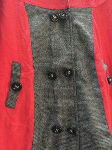 Red &amp; Grey Unique Coat