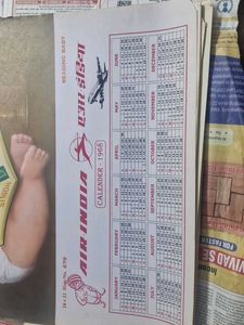 Vintage Air India 1968 Calendar