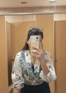 Floral Mesh Top &amp; Pants Set