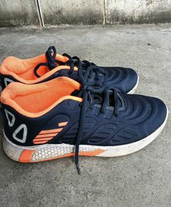 Navy and Orange Athletic Shoes