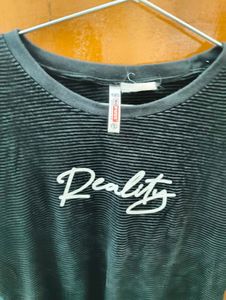 Striped &#39;Reality&#39; Tee